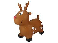 BounceZiez Inflatable Bouncy Ride-On Hopper - Reindeer
