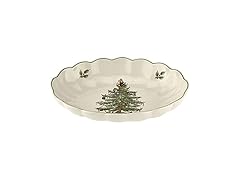 Spode Christmas Tree Fluted Oval Server