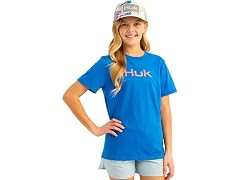 HUK Kids Performance Fishing Logo Tee (Large)