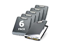 Officemate Slim Clipboard Storage Box, Charcoal