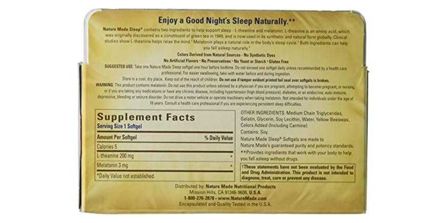 Nature Made Natural Sleep Aid Liquid Softgels