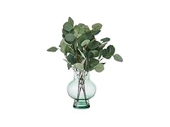 Elements Artificial Eucalyptus Plant in Glass Vase