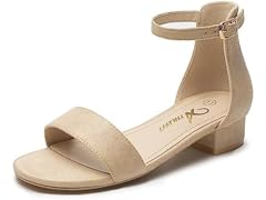 Girls Open Toe Ankle Strap Sandals- Nude