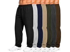 Mens Fleece-Lined Open Bottom Pants