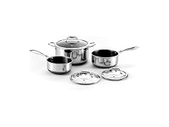 HexClad 6pc Hybrid Nonstick Pot Set with Lids