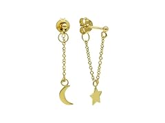 Gold Plated Celestial Stud Earrings