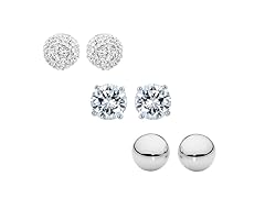 Sterling Silver Swarovski Element 3 PC Earring Set