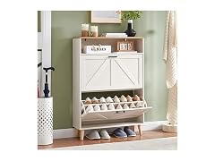 Alaxgumrol Shoe Cabinet 2 Flip Drawers