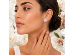 Silver Marquise Cluster Studs