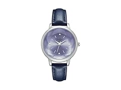 Jessica Simpson Leather Watch Round Dial