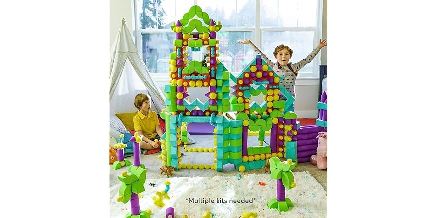 Blockaroo Magnetic Foam Building Blocks - 50-Piece Set