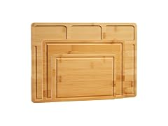 PrecisionAuto 3-Piece Bamboo Cutting Board Set