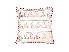 National Tree Company 18x18" Falala Embroidered Pillow,Multi
