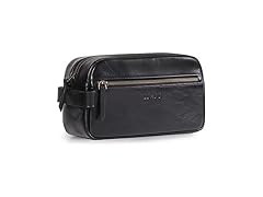 Londo Genuine Leather Travel Toiletry Bag Black
