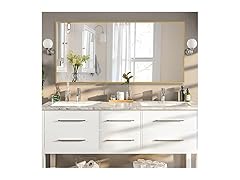 GlasFlength 71"x34" Gold Mirror