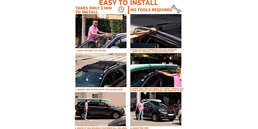 Zone 2 Rack Zone Tech Soft Roof Rack Pads Heavy Duty