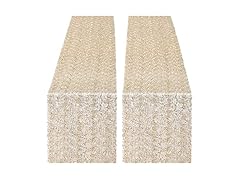 2 Pieces Mesh Sequin Table Runner