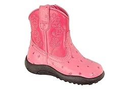 Faux Ostrich Pink Boots (4T-8T)