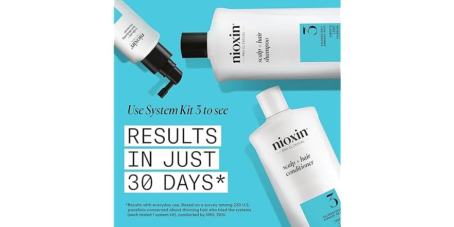 thumbnail image 2 of Nioxin System 3 Scalp + Hair Shampoo Duo Set – 33.8 Oz Jumbo – Colored/Dry/Damaged Hair 2 of 3