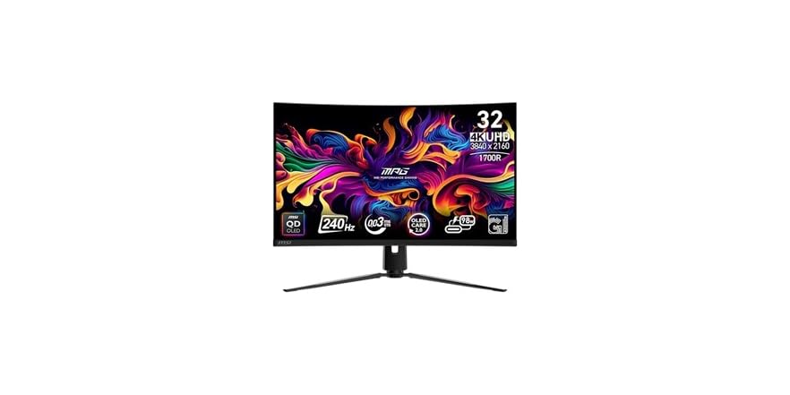 MSI 32" 4k Curved Gaming Monitor | MPG 321CURX QD-OLED