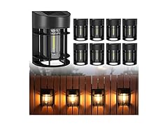 8Pck Solar Fence Lights