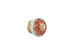 Rasiya Art Cabinet Knobs Red Gold 12pk