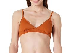 Amazon Essentials Women's Bikini Top Terracotta