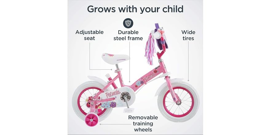 Schwinn Petunia Push Bike – Easy Steering & Training Wheels - Image 5