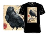 Crow on a Branch Woodblock