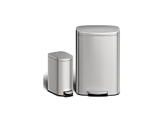 Takywep 13 Gal/50L & 2.6 Gal/10L Stainless Steel Trash Can Combo Set