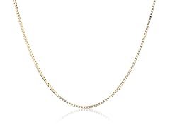 Unisex 10K Gold Box Chain Necklace
