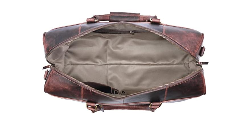 Download Leather Travel Duffle Bag