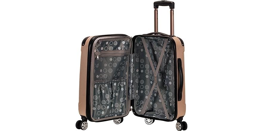 Rockland Departure Hardside Spinner Wheel Set di bagagli, Partenza, Taglia unica, Melbourne Hardside - Trolley espandibile con ruote girevoli