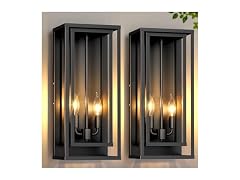 VerRon 2-Pack Large Outdoor Wall Lanterns
