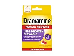 Dramamine Less Drowsy Raspberry Chewable 12ct