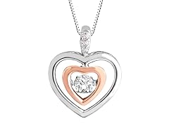 ZKS Designs "Dancing" Diamond Double Heart Pendant