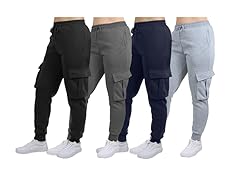 3Pk Womens Fleece Cargo Jogger Pants