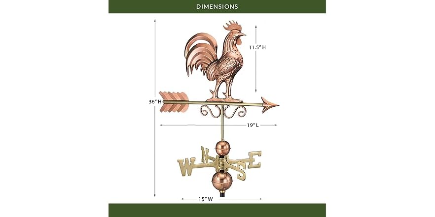 Rooster Direction Good Directions Patina Copper Rooster Weathervane