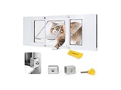Cat Door for Window W/ Window Lock