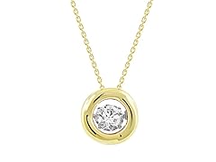 Swarovski CZ  White Circle Pendant