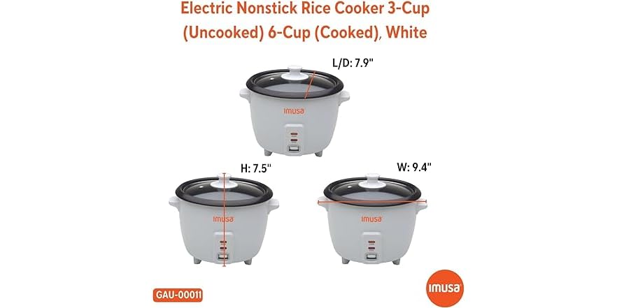 IMUSA Nonstick Rice Cooker – Fast & Easy Cooking Solution - Image 9