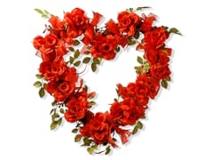 Valentine's Floral Heart Rose Wreath