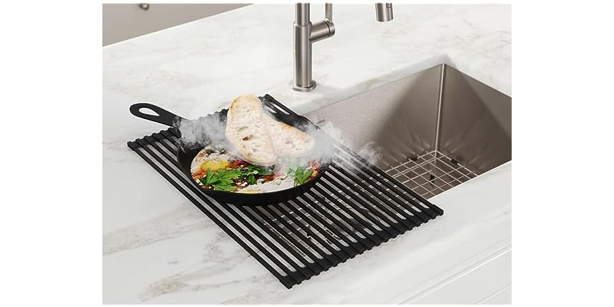 Kraus Drying Rack Kraus Over-Sink Roll-Up Dish Drying Rack