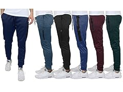 3PK Mens Asst Fleece Joggers