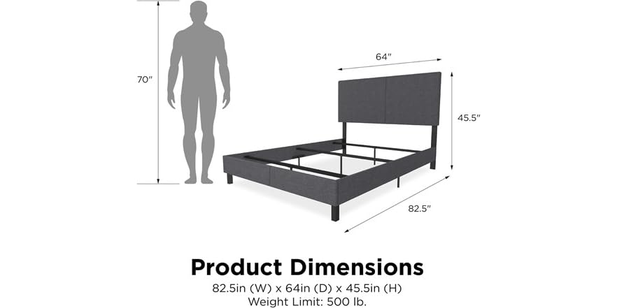 Luxury Upholstered Bed with Adjustable Headboard – Style & Comfort Combined - Image 6