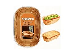 100 Pack 9x5 Inch Loaf Pan Liners