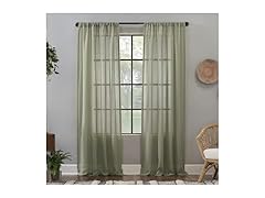 Clean Window Anti-Dust Sheer Curtain 52"x84", Green