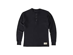 Field & Stream Mens (XL) Double Reed Henley Black