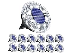 Hakol 12-Pk Solar Ground Light Outdoor Cool White