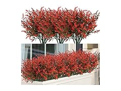 8 Bundles Outdoor Artificial Lavender Fake Flowers